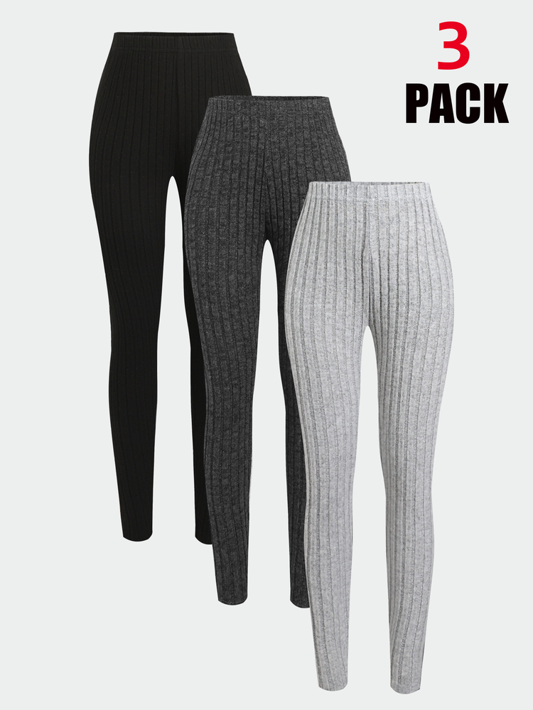 SHEIN Leggings para niñas preadolescentes 3 piezas - Multicolor - Añade 2