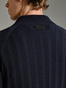Calmiston Men's Minimalist Versatile Ribbed Long Sleeve Sweater For Daily Wear Old Money Couple Matching Outfit - Multicolor - View 4