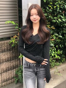 FRIFUL Women's Autumn Polka Dot V-Neck Slim Fit T-Shirt - Black - View 7