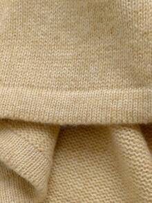 Balvessa Open Front Batwing Sleeve Loose Knit Cardigan, Casual Sweater Jacket - Khaki - View 6