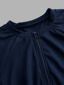 CourtClass CourtClass Women's Solid Color Short Sleeve Sports Dress Dresses For Women - Navy Blue - View 5