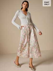 LOTSLUV Celana Panjang Wanita Elegan untuk Perjalanan Musim Gugur, Motif Kupu-kupu Warna Pink Muda, Longgar, Saku, Panjang Hingga Mata Kaki. - MultiWarna - View 4