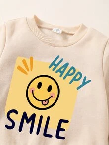 SHEIN 中性嬰兒男/女童 3套組 秋冬保暖內裡加厚可愛運動衫套裝，嬰兒男童冬季套裝，運動服，街頭風 - 彩色 - 查看 7