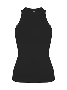 SHEIN 女士夏季純色休閒背心上衣 - 黑色 - 查看 9