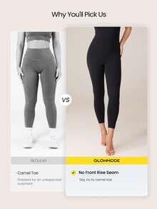 GLOWMODE 24" ButterFit Power Up Y-Back Jumpsuit Low Impact Yoga Pilates Daily Removable Cups - Black - View 5