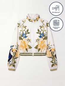 CAJUNI Women's Floral Print Casual Versatile Sports Long Sleeve Jacket - Multicolor - View 4