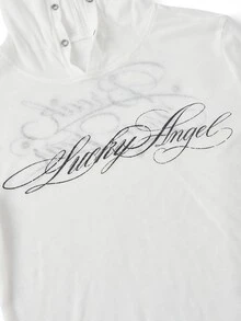 ROMWE Y2K Women T-Shirts - White - View 6