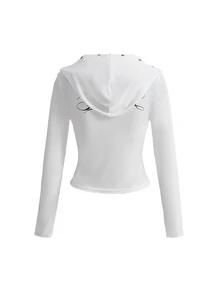 ROMWE Y2K Women T-Shirts - White - View 4