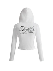 ROMWE Y2K Women T-Shirts - White - View 2