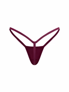 Ocili 7pcs Comfortable Minimalist Cotton Mini G-String Panties For Women - Burgundy - View 6