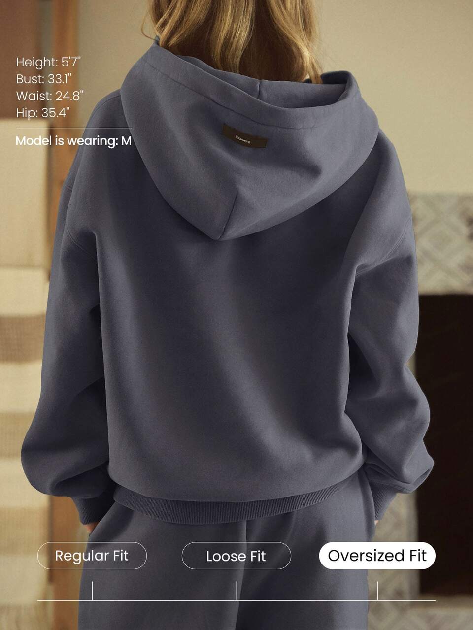Heavyweight Fleece Oversized Sweatshirt Pocket Thick Thermal Warm Winter Valentine's Day