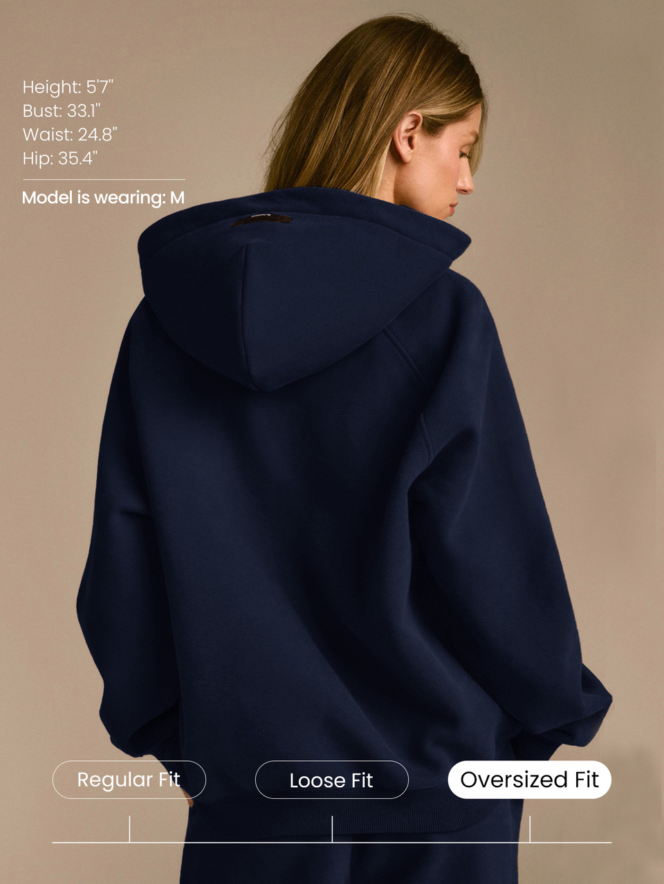 Heavyweight Fleece Oversized Sweatshirt Jacket Thick Thermal Warm Winter