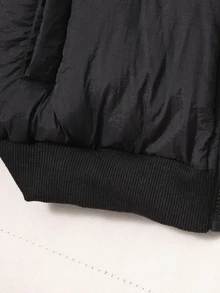 SHEIN 青少年女孩外套 女孩冬裝外套 填充外套 連帽抓絨內裡 保暖舒適 - 黑色 - 查看 7
