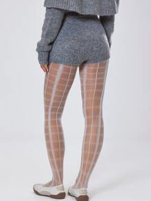 MUSERA Heather Grey Fluffy Knitwear High Rise Fit Mini Length Knit Shorts Fall Autumn Winter Coolgirl Back To School Holiday Fudge - Grey - View 5