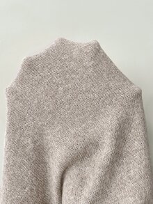 SHEIN CURVE+ Plus Size Women Solid Color Casual Versatile Daily Wear Long Sleeve Sweater - Apricot - View 9
