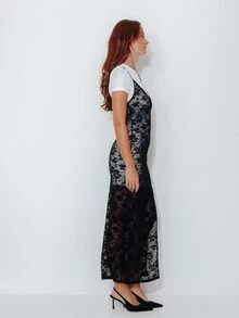 Pimkie Edition Women's French Sexy Fashion Front Slit Dress - Black and White - View 4