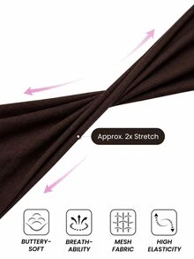 Innovista Innovista Conjunto deportivo sin costuras con estampado de letras de manga corta para mujer, conjunto de gimnasio, conjunto de entrenamiento, conjunto de pilates y yoga, ropa deportiva, ropa activa, levantamiento de glúteos, a prueba de sentadillas - Marrón Chocolate - Ver 8
