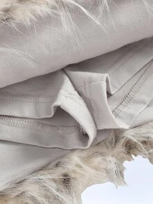 Y2Kool Women's Faux Fur Mini Skirt, Y2K Streetwear, Sexy, Party, Daily Wear, Suitable For Halloween, Back To School, Autumn/Winter Fluffy Skirt Fur Skirt Fur Shorts Matching Idea Casual Fuzzy Skirt Stylish Collection New Year Cotton - White - View 4