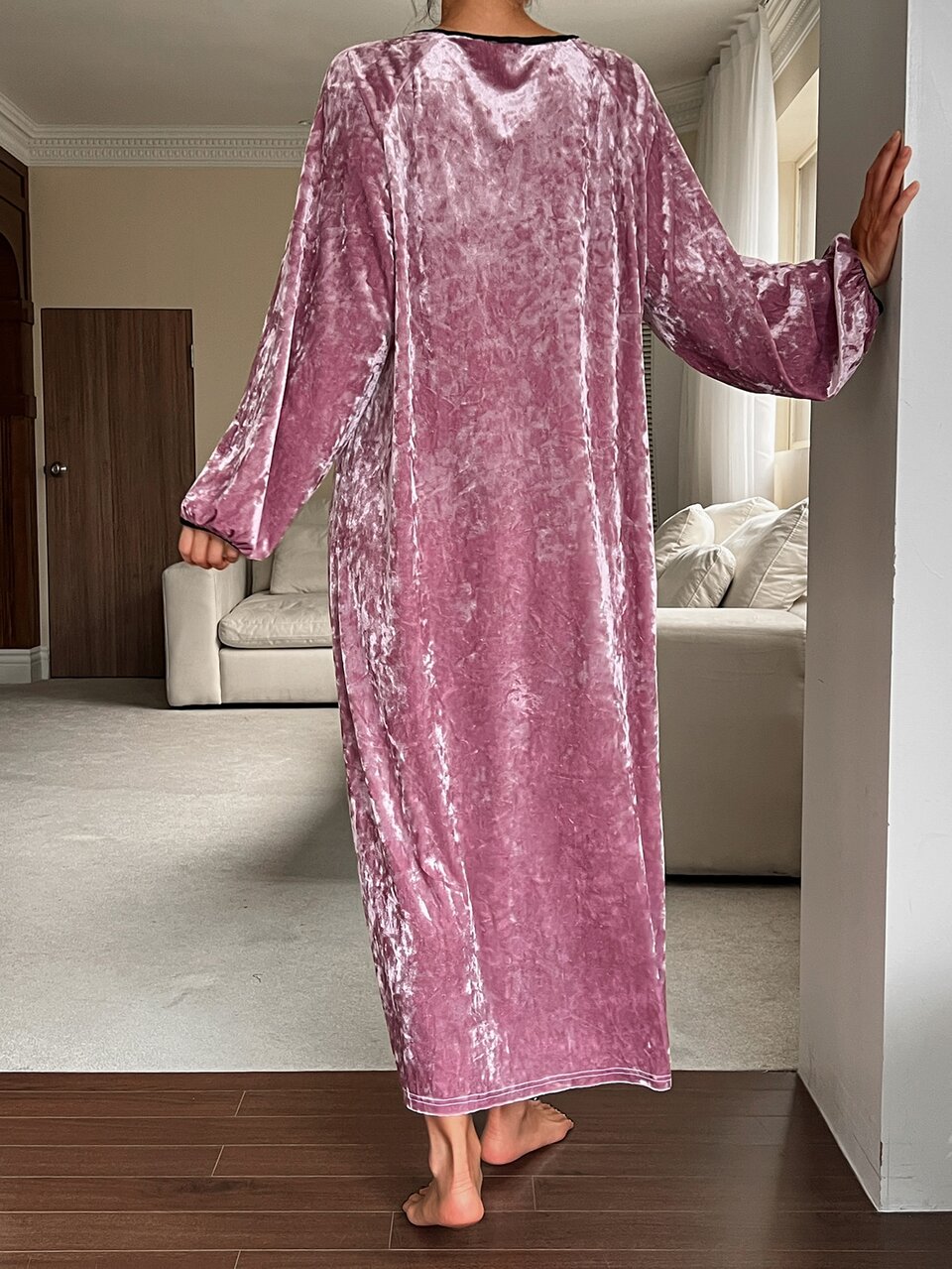 Women's Colorblock Casual Daily Summer Home Long Sleeve Nightgown