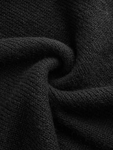 ROMWE Goth Spring Casual Black Plus Size Women's Off Shoulder Distressed Design Fitted Ribbed Knit Tank Top, Punk Style, Halloween Fall - Black - View 5
