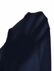 SHEIN 甜美蕾丝边短袖 T 恤女装夏季新款修身款 3 纽扣前半袖上衣 - 寶藍色 - 查看 12