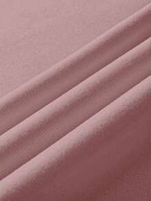 EMERY ROSE Women's Slogan Letter Print Crew Neck Long Sleeve Sweatshirt,Dusty Pink Casual Autumn Streetwear Pullover For Graduation,Back To School,Occasion - Dusty Pink - View 6