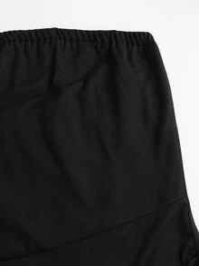 Sweetra Women's Lace Patchwork Sleeveless Strapless Short Dress - Black - View 5