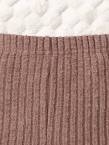 SHEIN Vintaside Kids Baby Girl 3pcs Ribbed Knit Leggings - Multicolor - View 5