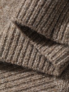 Dazy Kids Boys' Thick Knit Cardigan Sweater, Long Sleeve, Turn-Down Collar, Casual Basic Style, Autumn/Winter - Brown - View 8