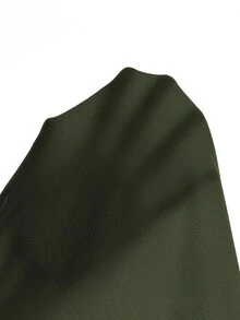 SHEIN 无袖方领针织吊带上衣，前开衩，修腰设计，性感时尚夏装 - 軍綠色 - 查看 11