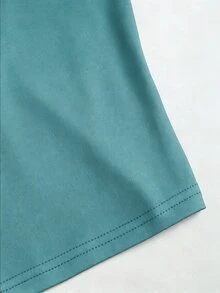 Sweetra Atasan Tank Pendek Wanita Model Seksi Modis dengan Potongan Rendah, Leher V, Tali Bahu Tipis, dan Punggung Terbuka, Cocok untuk Musim Semi, Musim Panas, dan Musim Gugur. - Mint Green - View 5