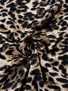 SHEIN Maternity Leopard Print Top & Leggings Nursing 2 Pieces Set,Autumn Brown Leopard Fall - Brown - View 8