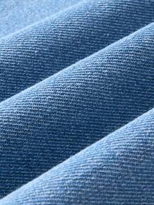 Rivivi Petite Women's Casual Washed Embroidered Patchwork Denim Jeans - Blue - View 5