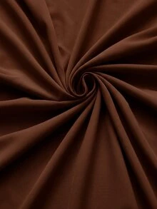 Auralis Elegant Formal Loose Daily Brown V-Neck Tie-Up Long Sleeve Dress Plus Size/Side Slit Autumn Party Photoshoot Dinner Thanksgiving - Brown - View 9