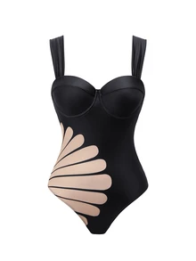 Swim Oasis طقم ملابس سباحة قطعة واحدة وتنورة للنساء، مناسب لعطلة الشاطئ، حفلة المسبح، حفلة الشاطئ - متعدد الألوان - مشاهدة 5
