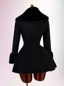 Amplova Women's Solid Color Fashion Versatile Daily Wear Overcoat - Black - View 11