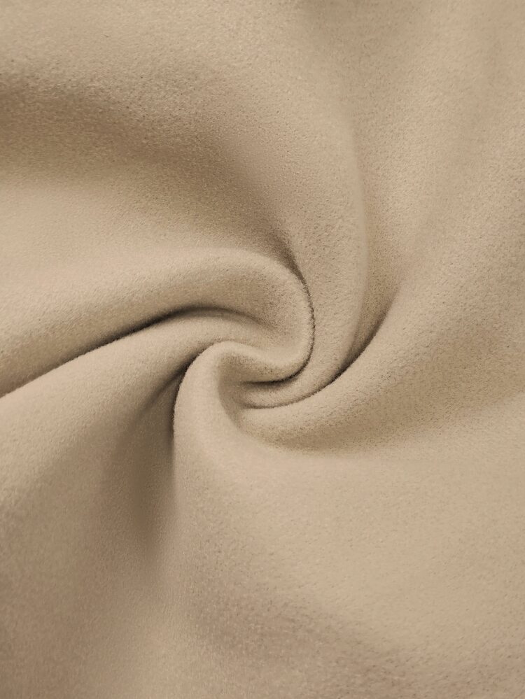 Yalmera Ladies' Fine-Woven Elegant Casual Fall-Winter Wool Fabric - Khaki - View 4
