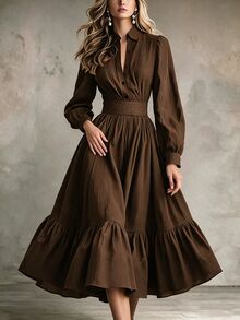 Women Tops - Marron - View 5