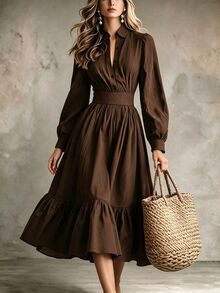 Women Tops - Marron - View 4