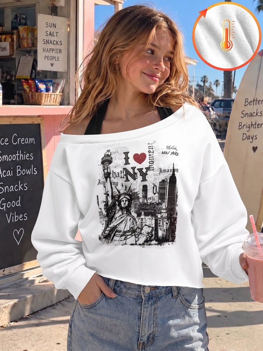 Tween Girls Sweatshirt, White 2 In 1, Loose Fit, Warm Autumn/Winter, Casual Streetwear Graphic, Hooded, Fleece Lined, Zipper, School Grey - White - View 1