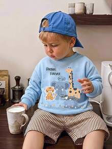 Kids Kids Kids Infant Toddler Round Neck Casual Pullover Autumn Sweatshirt Baby - Multicolor - View 1