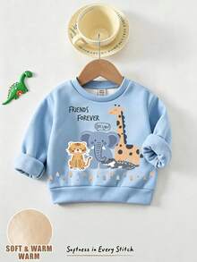 Kids Kids Kids Infant Toddler Round Neck Casual Pullover Autumn Sweatshirt Baby - Multicolor - View 6