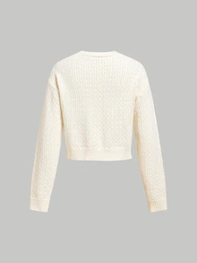 SHEIN MOD 2PCS Women Sweater Co-Ords - Apricot - View 11