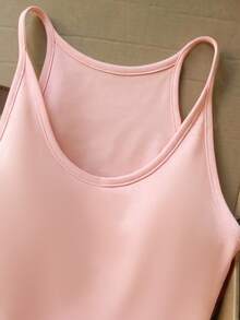 Resyla Women's Solid Color Casual Versatile Tank Top For Daily Wear - Pink - View 3