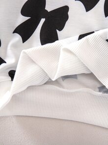 SHEIN 兒童女童全印花連帽衛衣與運動長褲休閒日常套裝 - 彩色 - 查看 7