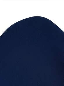 SHEIN Blus Wanita Warna Polos Leher V Dalam Kasual Elegan Serbaguna untuk Pemakaian Sehari-hari, Tanpa Lengan dengan Hiasan Ruffle, Model Flow Shirt untuk Makan Siang, Kencan, dan Perjalanan di Jalanan. - Navy Blue - View 10