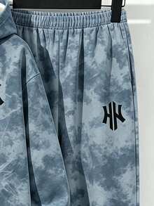 2pcs Tween Boys Hoodie Set Streetwear Baggy Grey Letter Print Long Sleeve Oversized Hooded Autumn Tops School Outfits - Multicolor - View 6