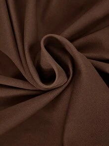 SHEIN 女童休閒修身長袖T恤與彈性腰寬腿鬆身長褲2件套，秋季上衣，秋季穿搭，秋季 - 棕色 - 查看 7