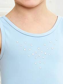SHEIN Young Girls Clothes Blue Autumn Fashion Solid Color Knitted, Cute, Christmas, Back To School - Blue - View 3