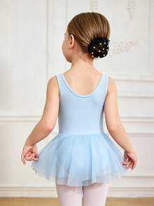 SHEIN Young Girls Clothes Blue Autumn Fashion Solid Color Knitted, Cute, Christmas, Back To School - Blue - View 2